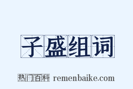 子盛组词是什么意思的图片